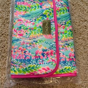 Lilly Pulitzer Pink and Blue Floral Travel Organizer